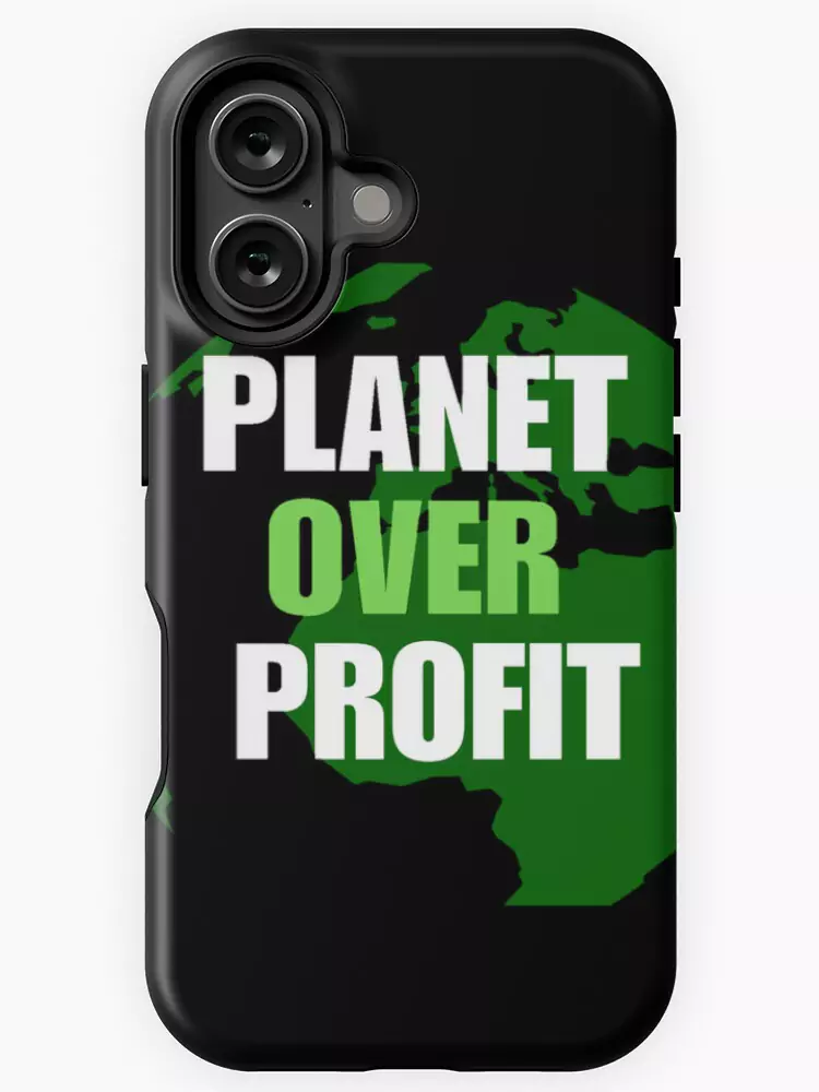 Planet Over Profit Phone case by AI Artz 