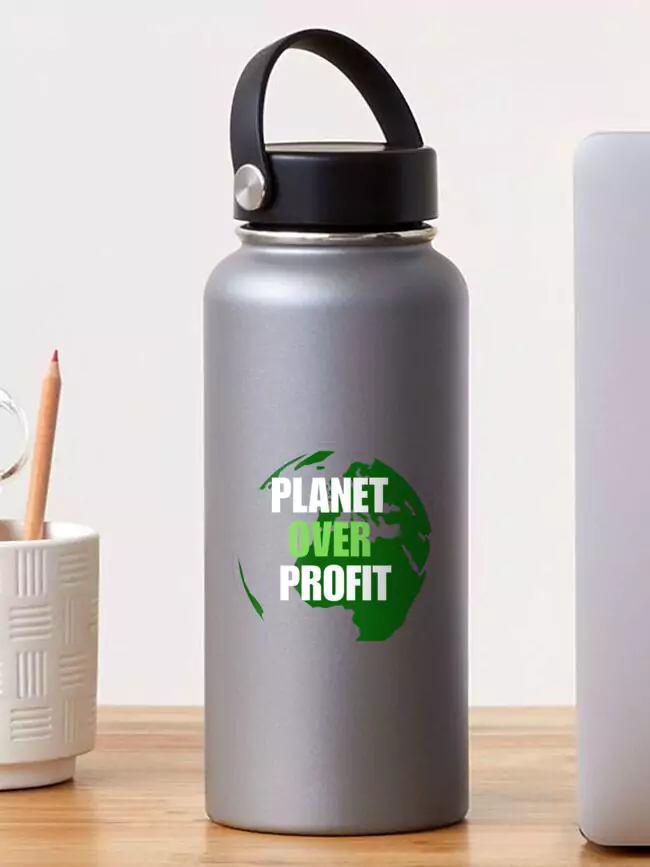 Planet Over Profit stickers by AI Artz