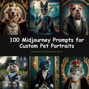 100 Midjourney Prompts for Custom Pet Portraits by AI Artz