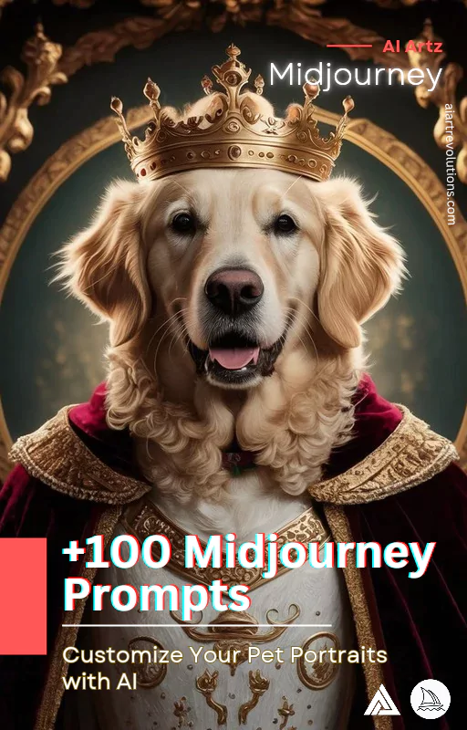 100 Midjourney Prompts for Custom Pet Portraits by AI Artz